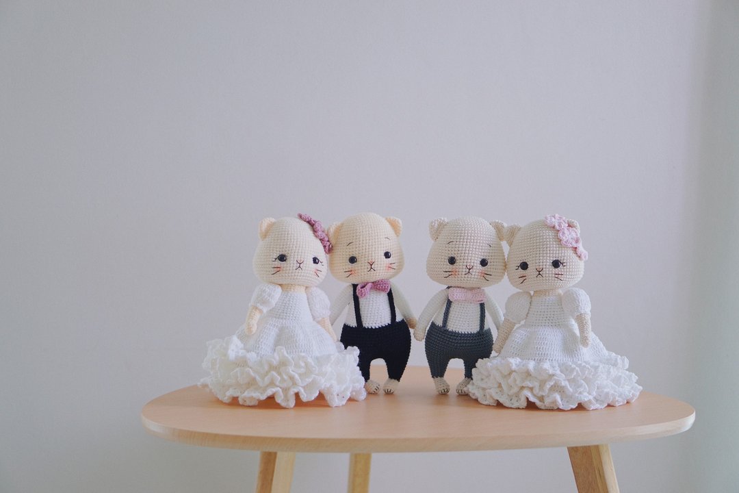 Digital Download - PDF | Crochet amigurumi pattern wedding cat - Logo 设计/图案设计 - 其他材质 