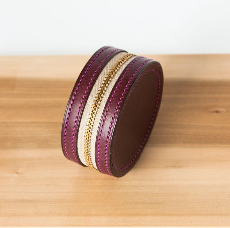 缤纷马卡龙2.0零钱盒- 葡萄紫 - 零钱包 - 真皮 