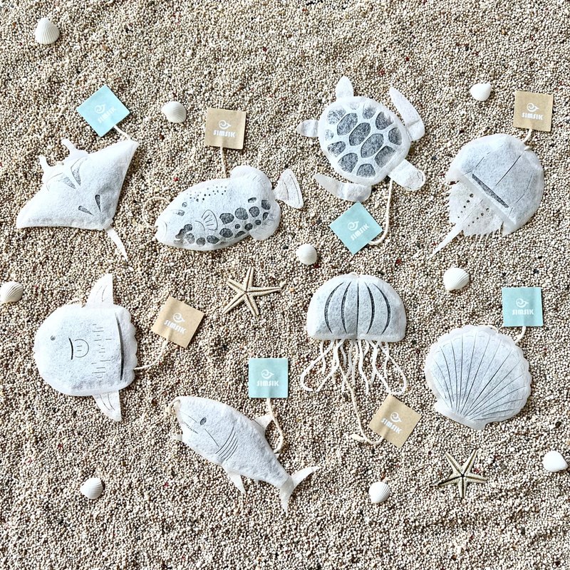 【创意茶包】茶杯里的海底世界 (含 8 个海洋生物造型茶包) - 茶 - 新鲜食材 多色