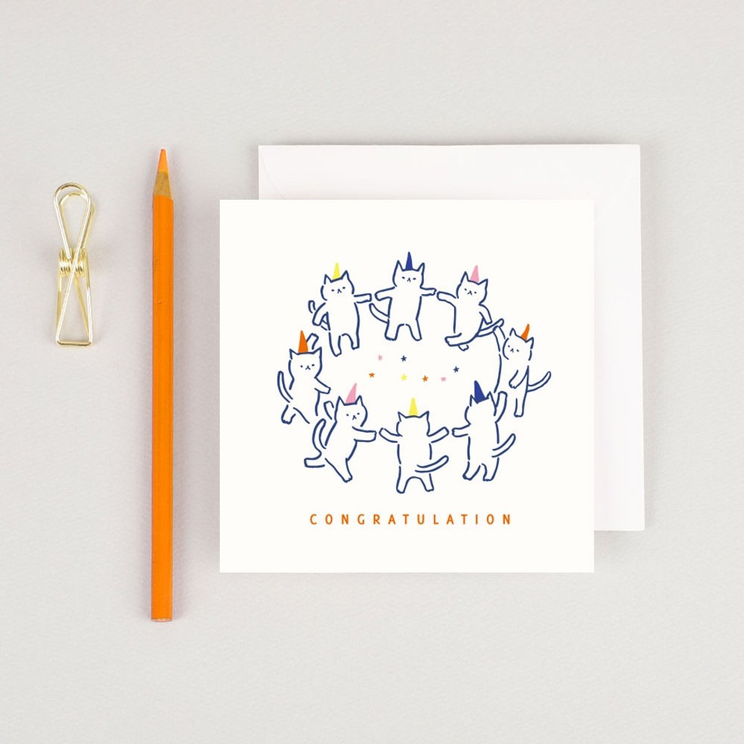 Somecats Card 猫咪的魔法 - 卡片/明信片 - 纸 白色
