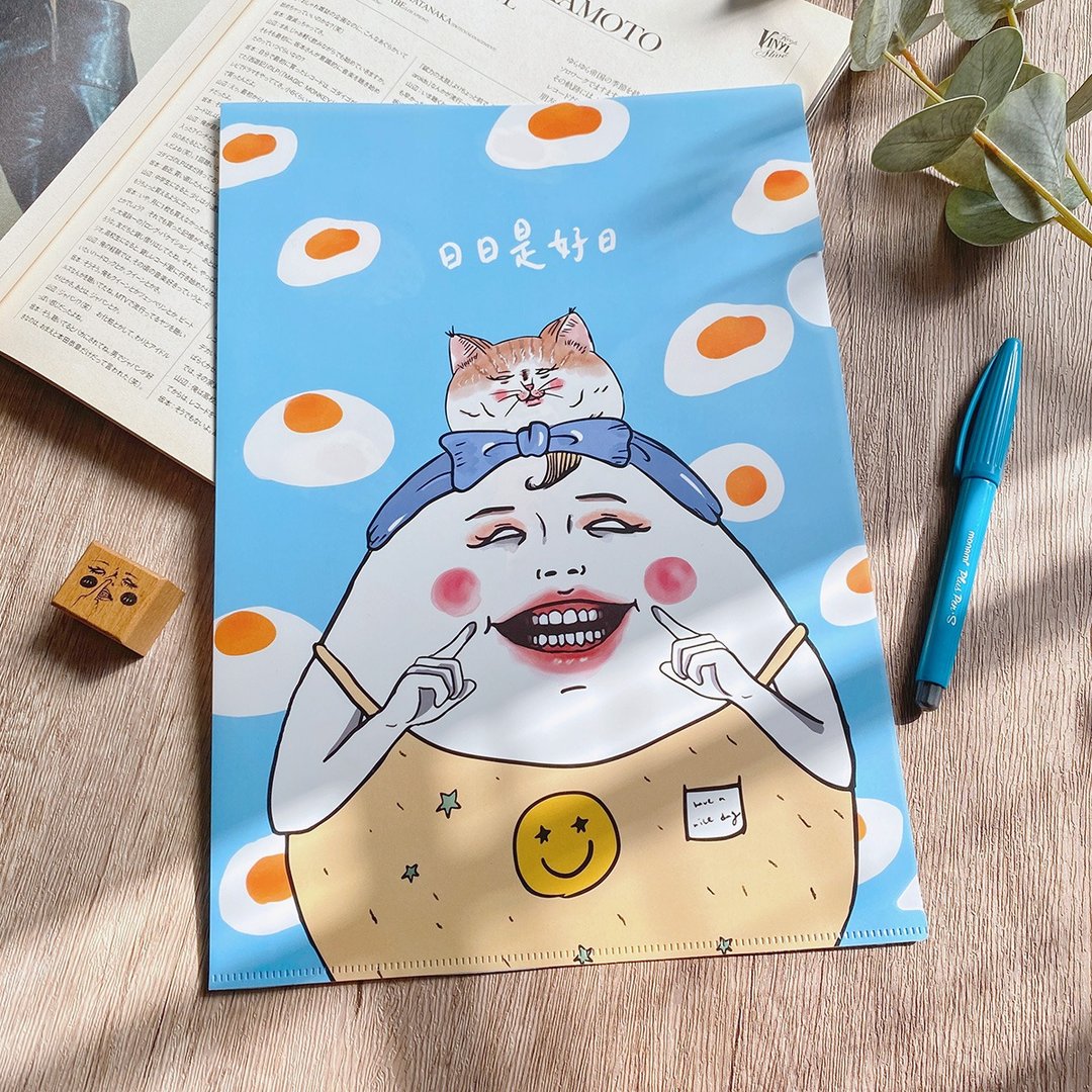 日日是好日 A4 L型资料夹 - 文件夹/资料夹 - 陶 蓝色