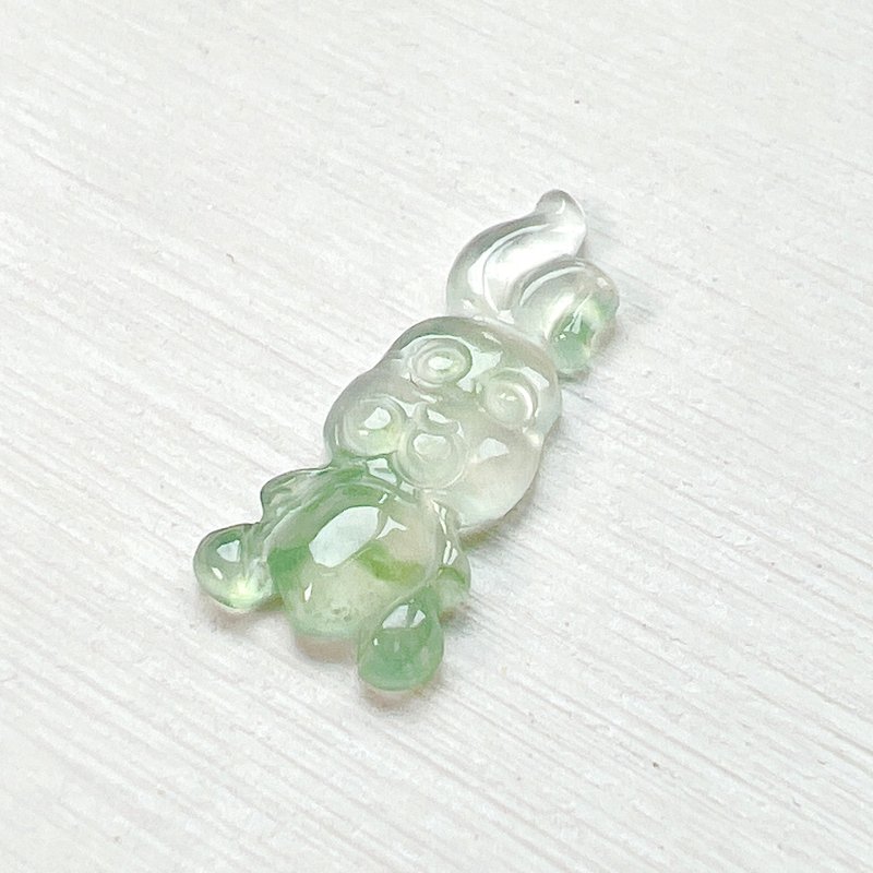 冰种飘绿花翡翠小兔子 | 天然缅甸A货翡翠 | 送礼 - 其他 - 玉石 透明