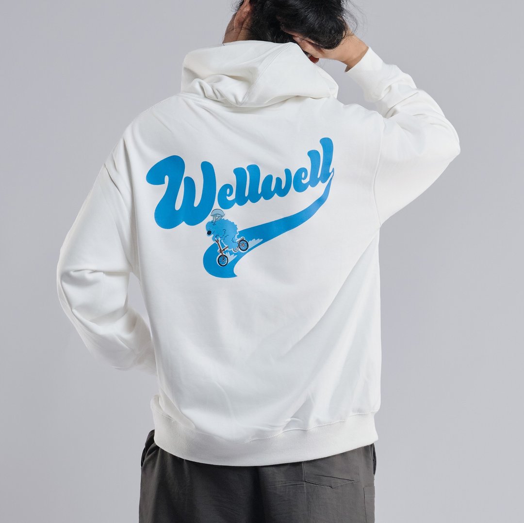 wellwell 品牌概念白帽T X Butter&Cream - 中性连帽卫衣/T 恤 - 棉 白色