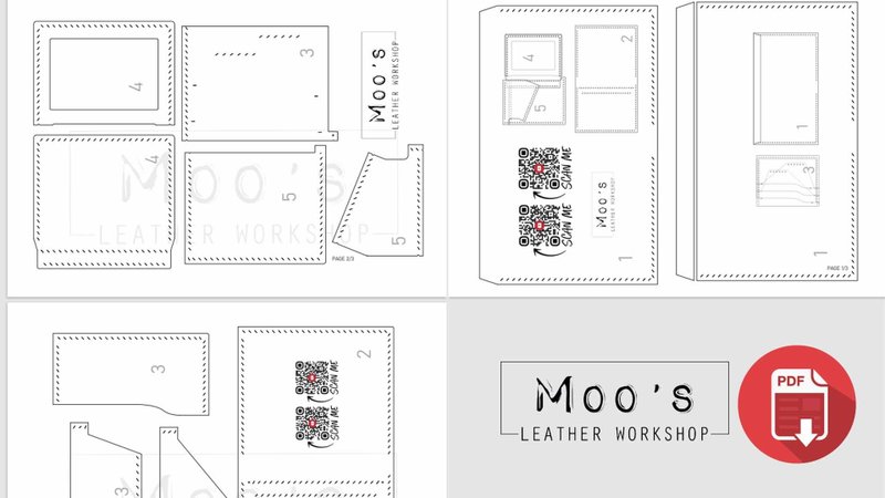 短钱包 3page COINS CARD PHOTO ( 版型 PDF) - 线上课程/教学影片 - 其他材质 