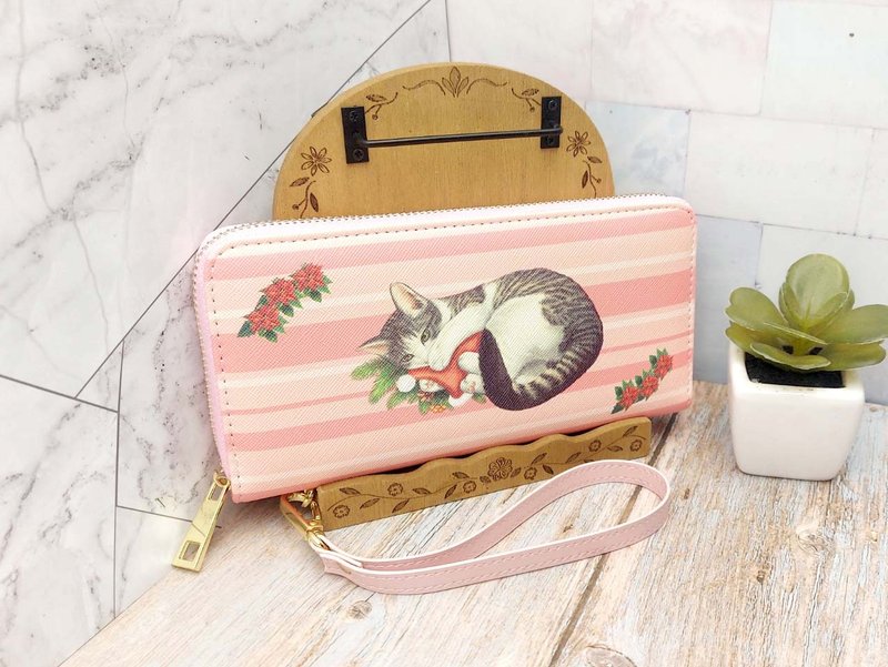 圣诞虎斑-单拉链长夹 - 皮夹/钱包 - 人造皮革 