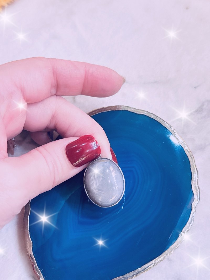 白蓝宝骑士 - 项链 - 纯银 银色