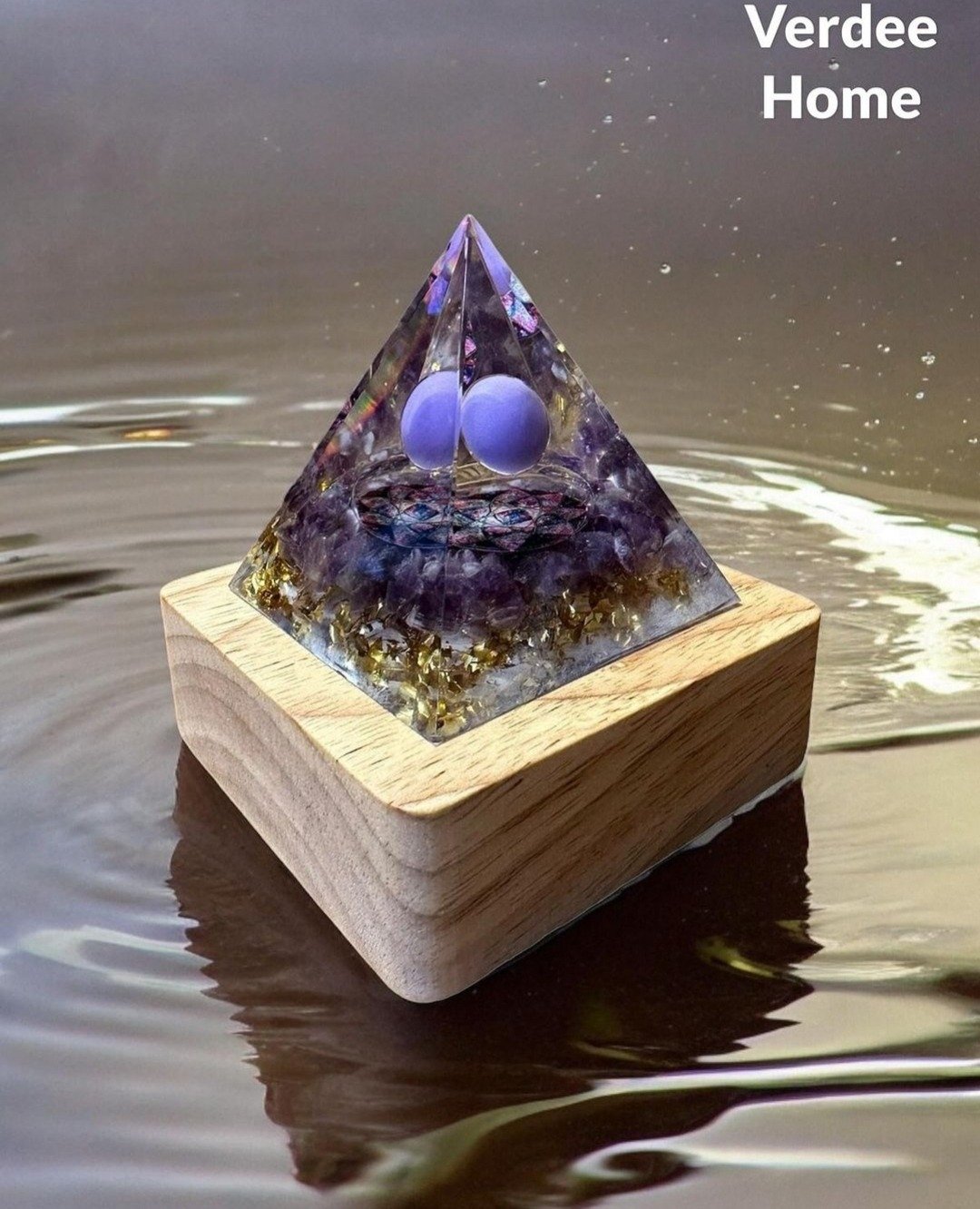 天然水晶金字塔 - 摆饰 - 其他材质 黄色