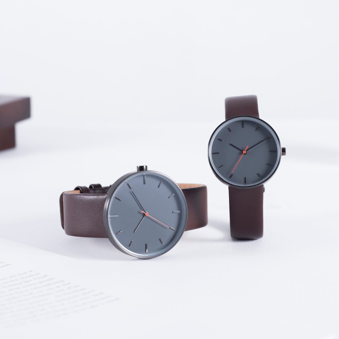 Minimal Watches: Cafe 'Collection Vol.02 - Hot Chocolate. - 女表 - 真皮 灰色