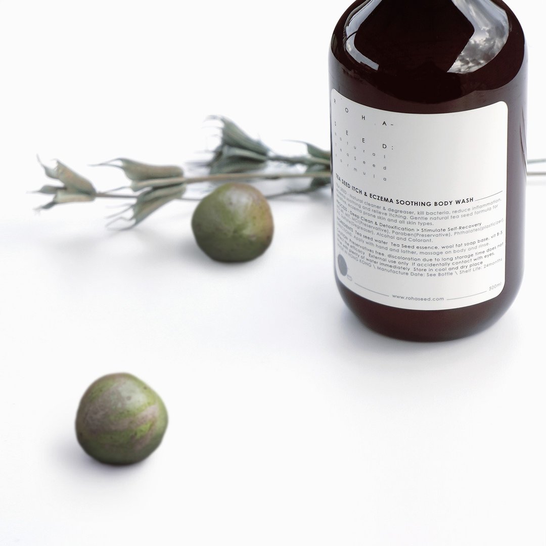 茶籽舒缓敏感及湿疹沐浴露 ( 调理式、500ml ) - 沐浴用品 - 植物．花 