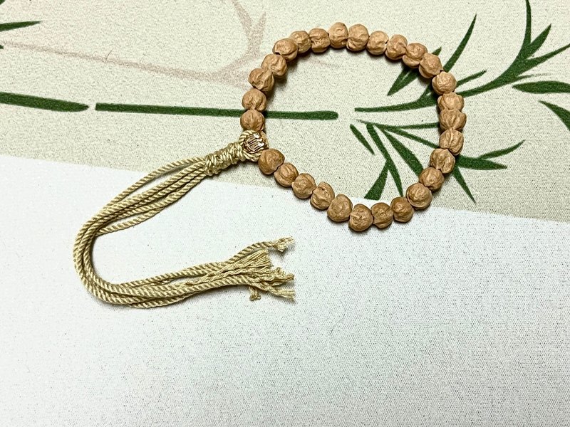 文玩 百香籽菩提子 保色水纹方糖 设计单圈手串手持 - 手链/手环 - 植物．花 卡其色