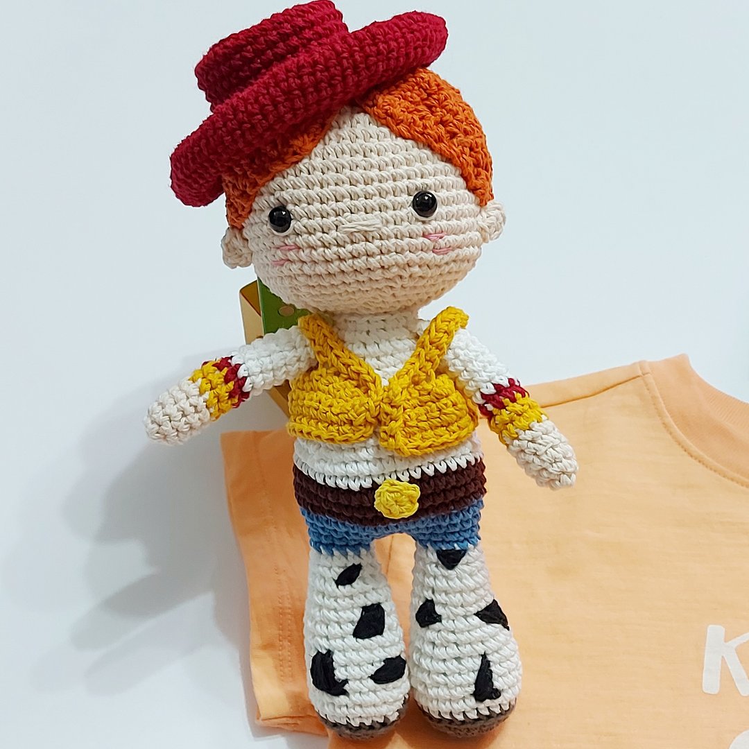 Jessie牛仔 手工钩针安抚娃娃 - 玩具/玩偶 - 棉 