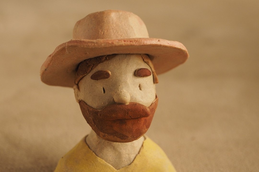 Uncle red mustache ceramic - 摆饰 - 陶 红色