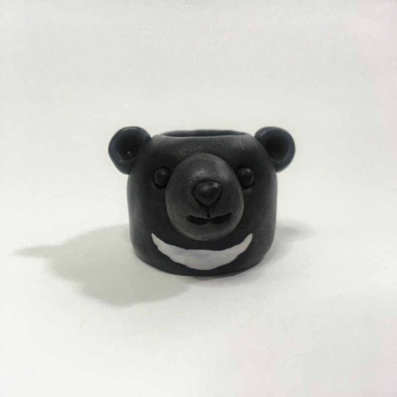 可爱动物系列-黑熊守护收纳座 - 收纳用品 - 其他材质 黑色