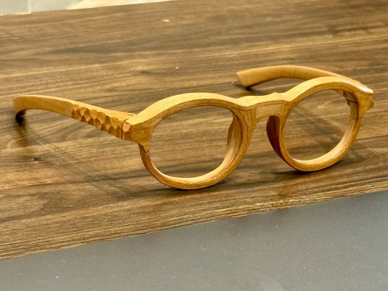 【100% 手工定制】名栗工法木头眼镜 - 眼镜/眼镜框 - 木头 咖啡色