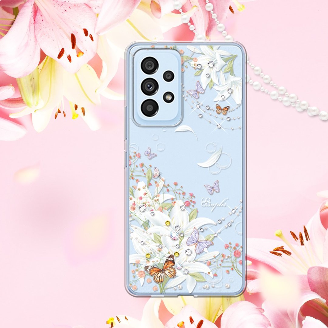 Samsung Galaxy A53 5G 轻薄军规防摔彩钻手机壳-珠落白玉 - 手机壳/手机套 - 其他材质 多色
