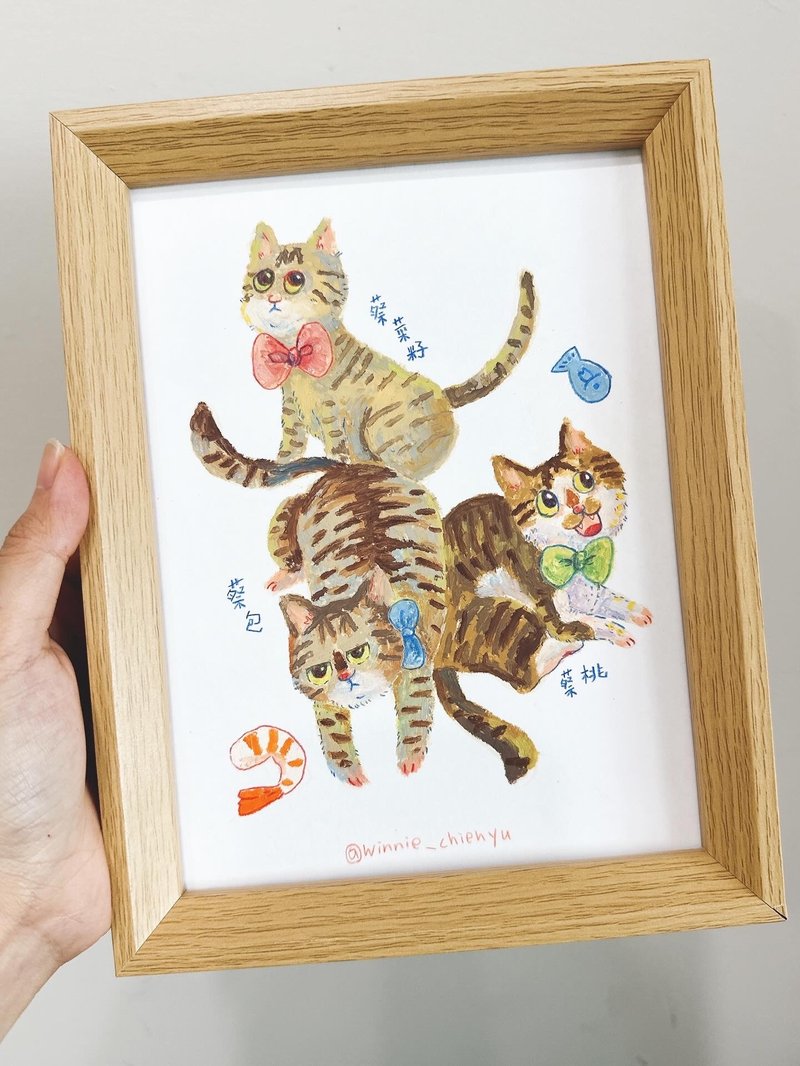 【 Winnie 】宠物似颜绘  插画订制  宠物插画  宠物定制 定制化 - 订制画像 - 纸 橘色