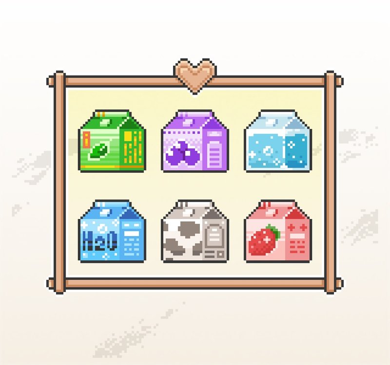 Twitch表情符号贴图/忠诚点数奖励/可爱像素风/饮料 - 电脑手机桌布/贴图/App 图示 - 其他材质 