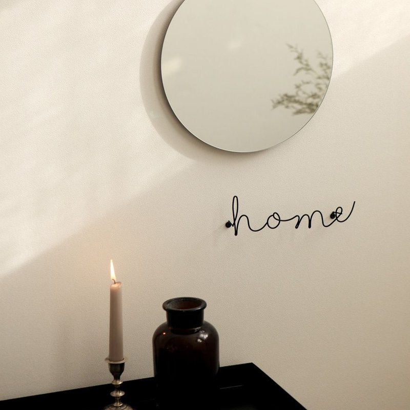 Dailylike 字母造型壁面挂钩-06 Home,E2D47920 - 墙贴/壁贴 - 其他金属 黑色