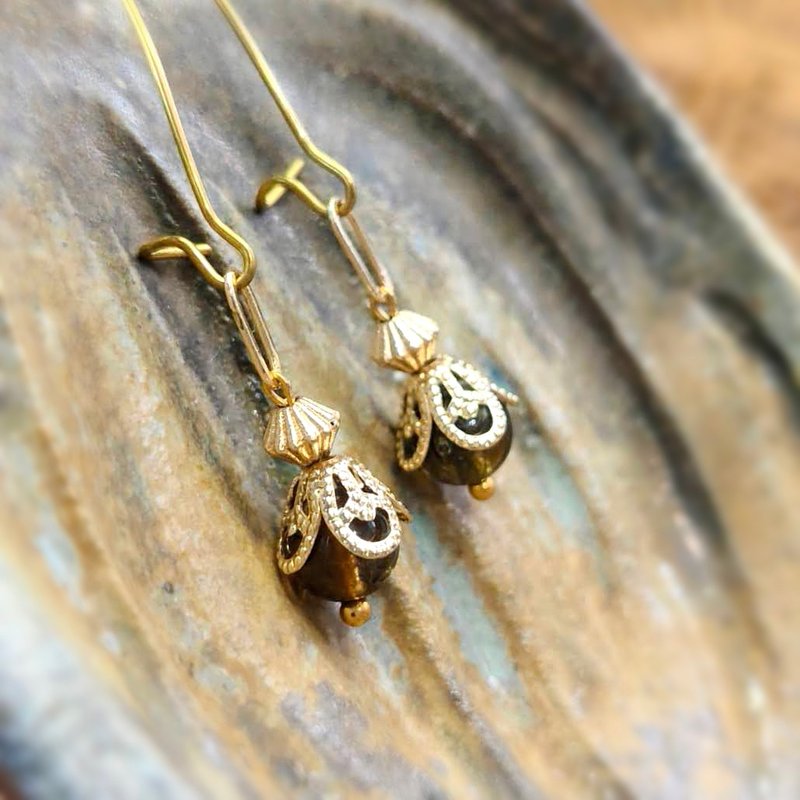 清秀佳人 | 黄、绿碧玺 | 一品一拍 | - 耳环/耳夹 - 水晶 