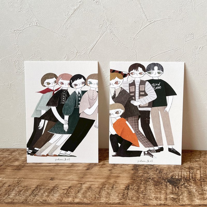 偷听 / 明信片 - 卡片/明信片 - 纸 