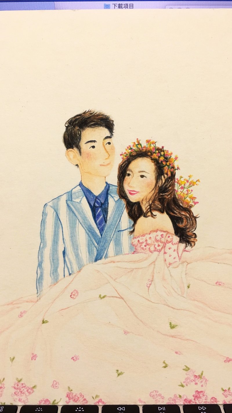 色铅笔手绘唯美缤纷似颜绘 - 卡片/明信片 - 其他材质 