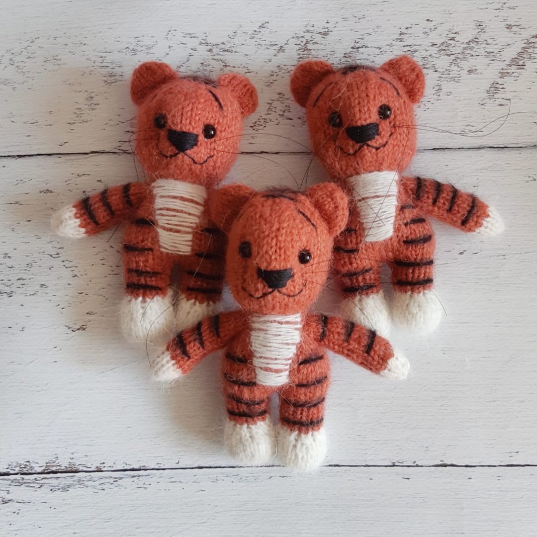Tiger toy knitting pattern. PDF. Amigurumi tutorial. Animal knitting pattern. - 手工艺教程/工具书 - 其他材质 