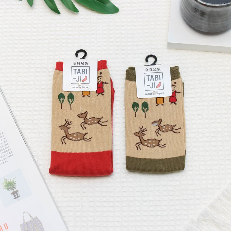 TABI-JI奈良足袋袜(分趾袜)-奈良绘 - 袜子 - 棉．麻 