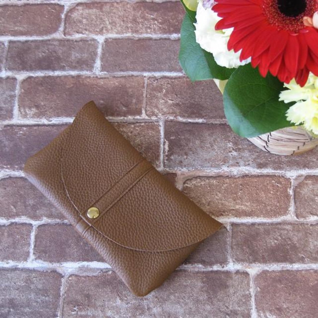 "GlobeⅡ" wallet (fluffy wallet) < Brown> - 皮夹/钱包 - 真皮 
