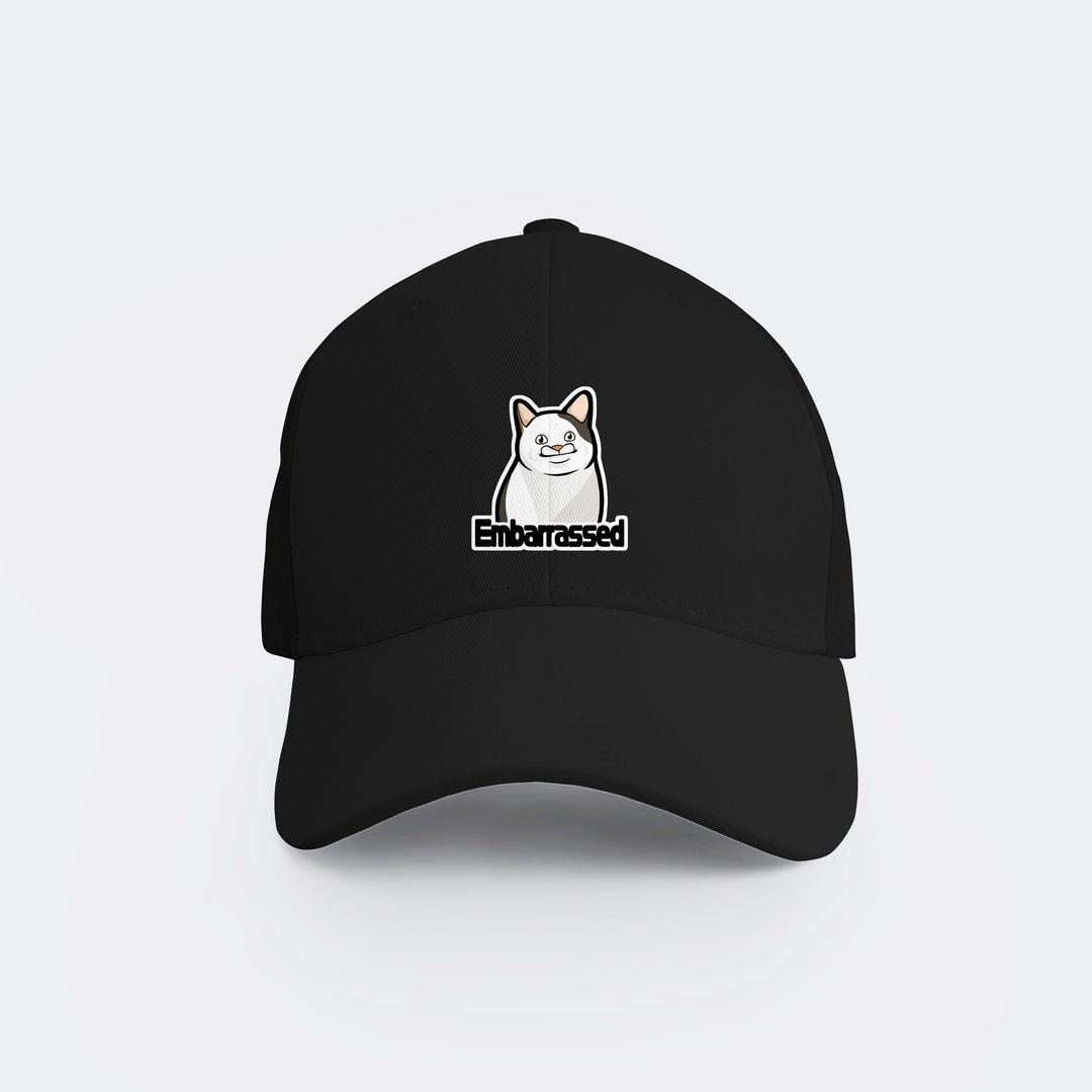 迷因尴尬猫 猫猫 North Harbour 诺斯波经典棒球帽 - 帽子 - 棉 黑色