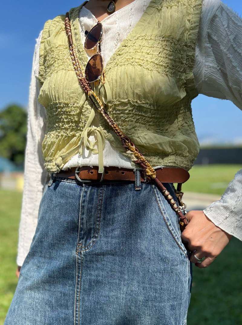 编织手机挂绳/电话绳/斜背带 | Outing Strap 2.0 | 大地 - 挂绳/吊绳 - 丝．绢 咖啡色