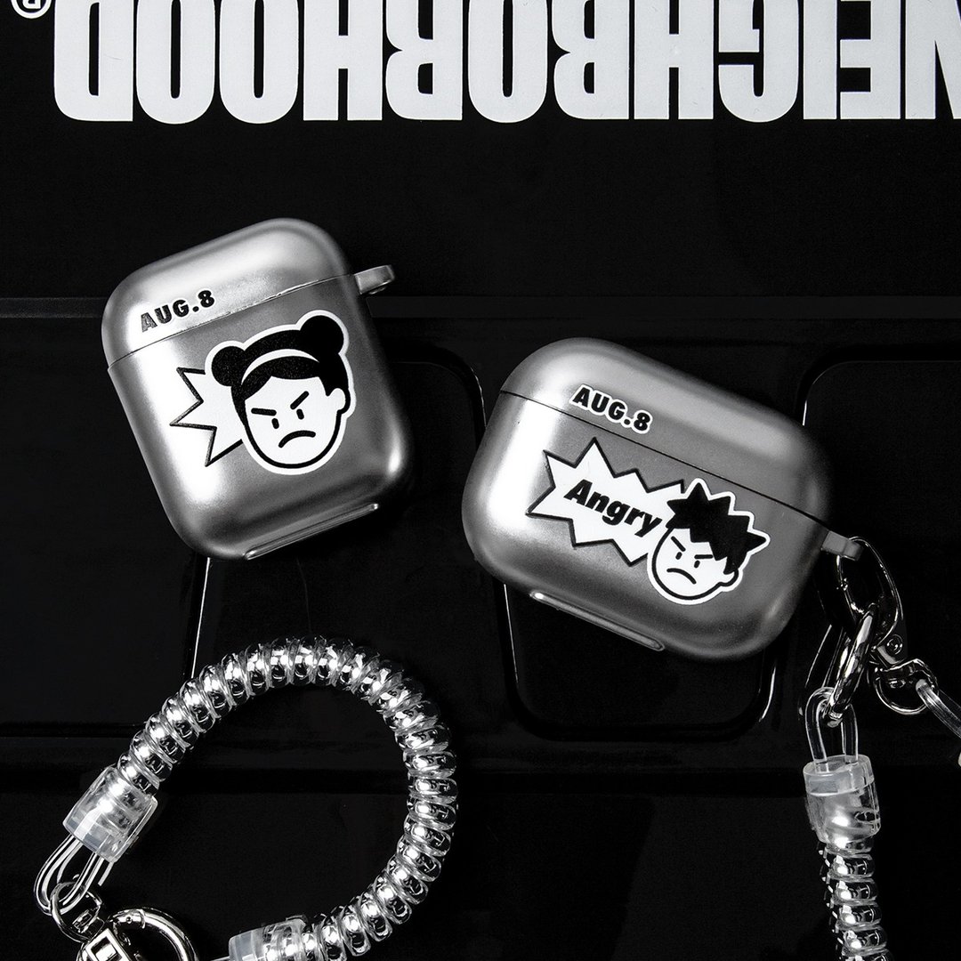 AUG8 STORE 愤怒情侣苹果蓝牙耳机保护壳 AirPods 1/2/3/PRO - 耳机收纳 - 塑料 