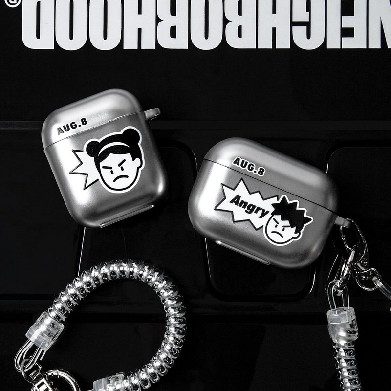 AUG8 STORE 愤怒情侣苹果蓝牙耳机保护壳 AirPods 1/2/3/PRO - 耳机收纳 - 塑料 