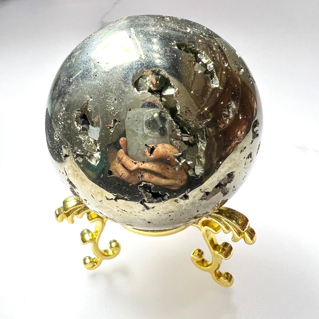 黄铁矿球 | 水晶 | 水晶球 | 水晶摆件 - 摆饰 - 其他金属 金色