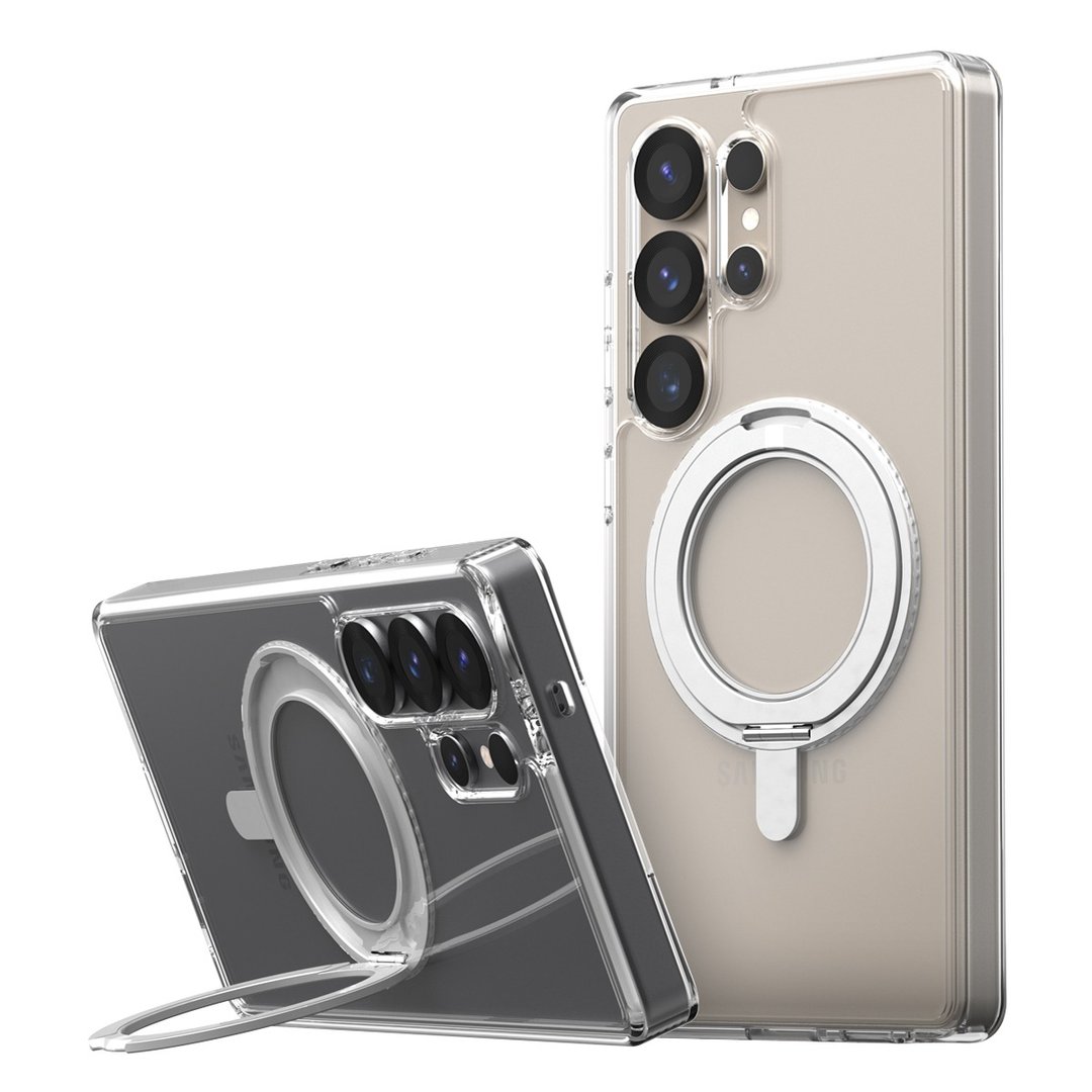 Araree Samsung Galaxy S25 ULTRA 保护壳 透明 磁吸 可旋转支架 - 手机壳/手机套 - 其他材质 