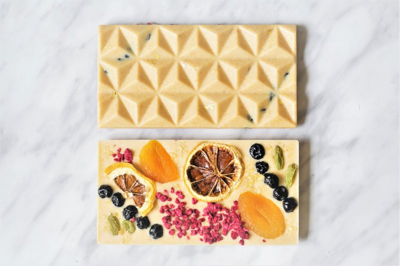 香香公主-跳跳糖百香果干巧克力砖 - 巧克力 - 新鲜食材 橘色