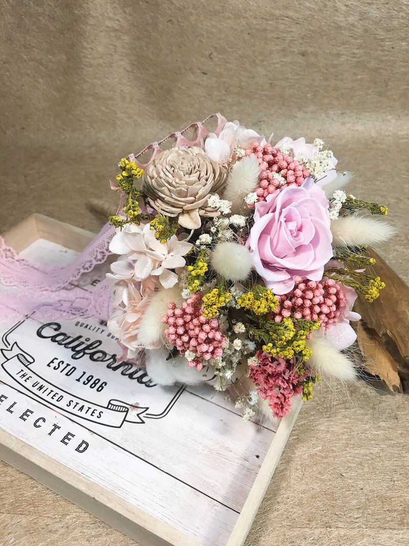 小捧花【粉红清晨】干燥花束 干燥小花束 生日礼物 七夕花束 - 干燥花/捧花 - 植物．花 