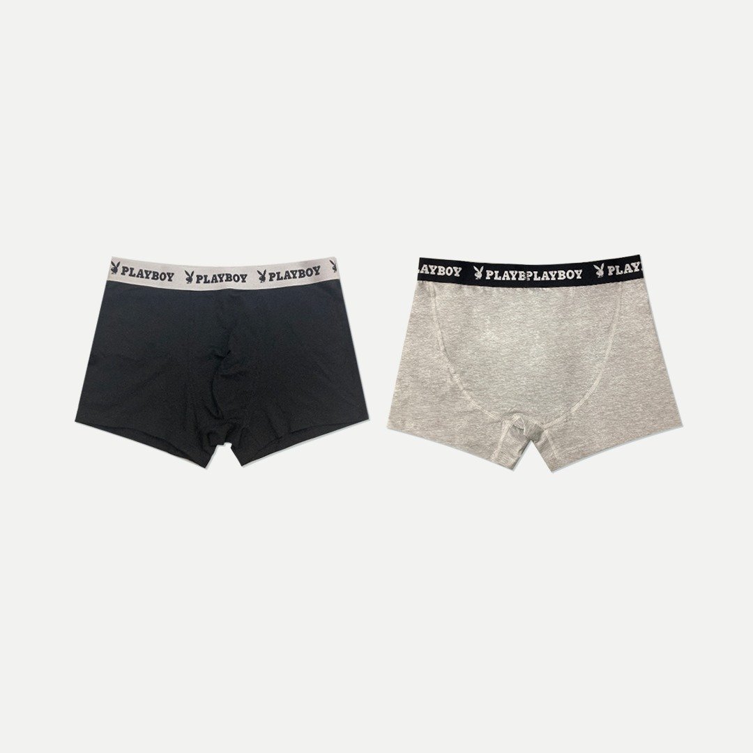 Hate Monday''  X PLAYBOY - 男士内裤(一套两色) - 男士内衣裤 - 棉 银色