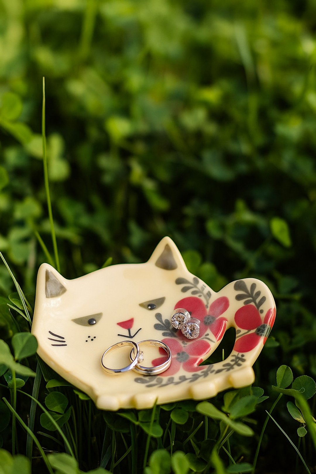 暖阳花猫手作饰品盘 - 摆饰 - 陶 