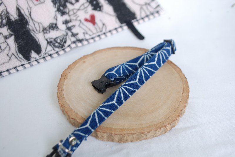 A-NI collar for cats and dogs normal cable version - 项圈/牵绳 - 棉．麻 蓝色