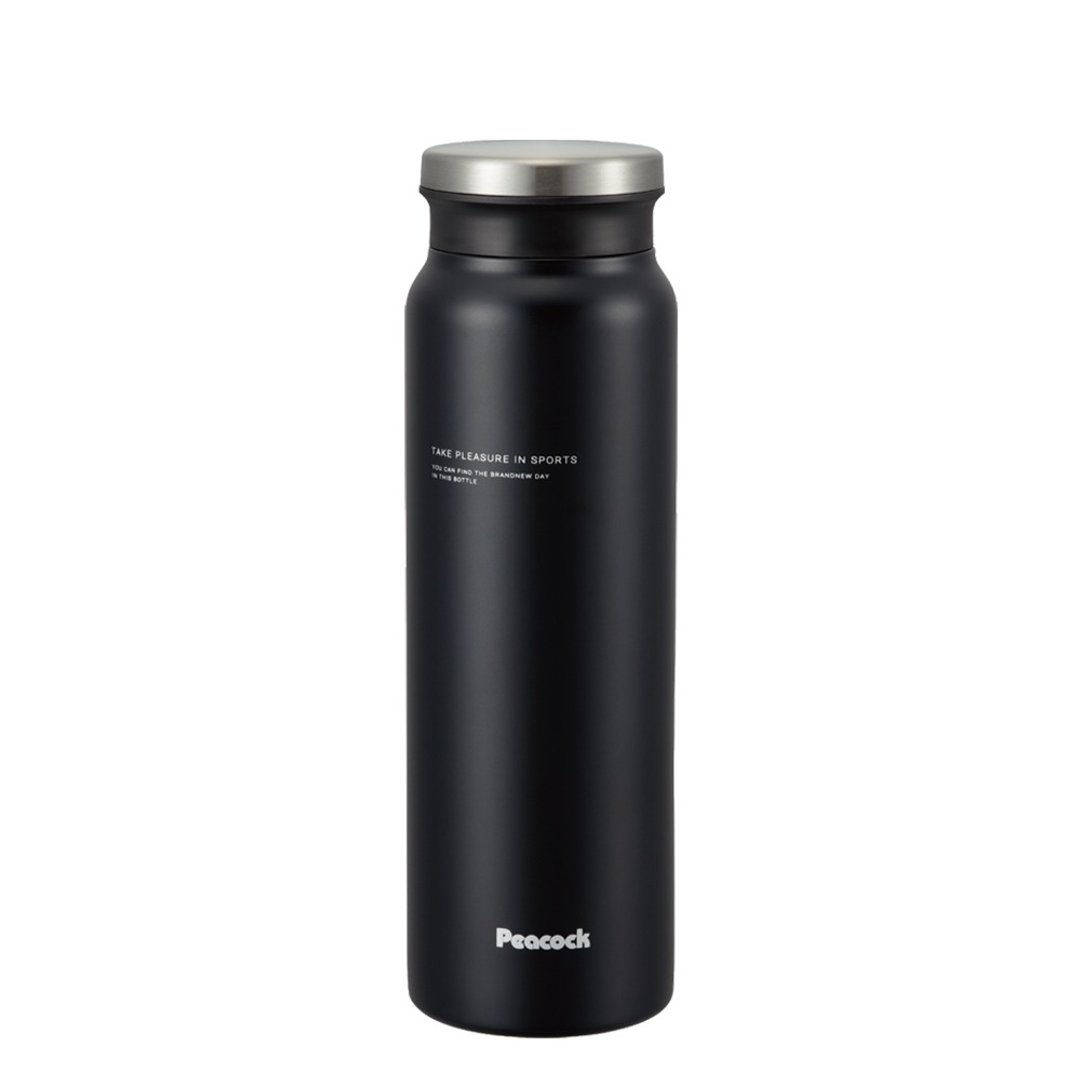【孔雀Peacock】800ML 不锈钢保冷杯/保温杯 商务休闲-消光黑 - 保温瓶/保温杯 - 不锈钢 黑色