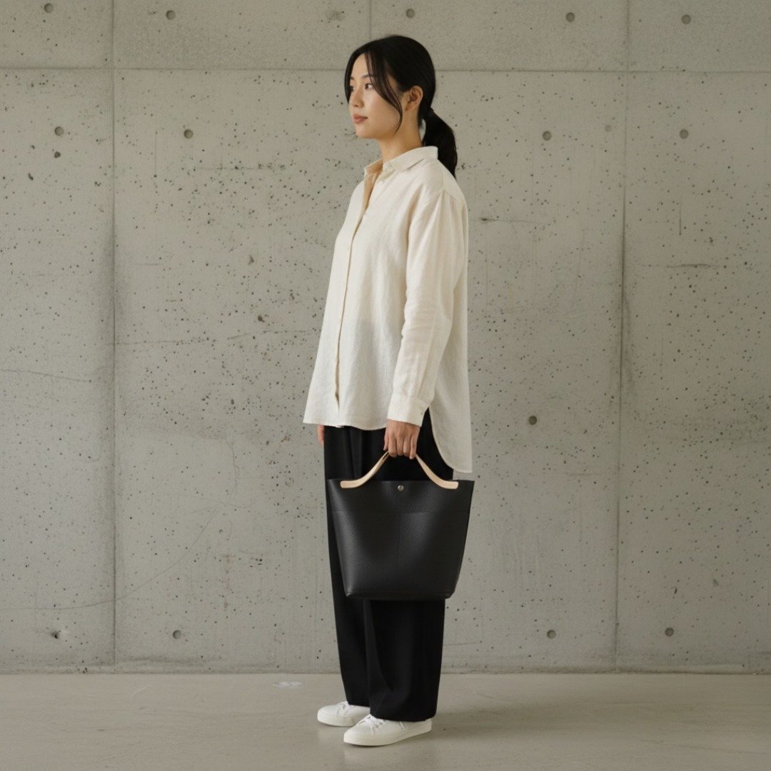 Dyneema® Leather 轻量 防水 托特包 包中包机能 迷你托特 黑 灰 白 - 手提包/手提袋 - 真皮 黑色