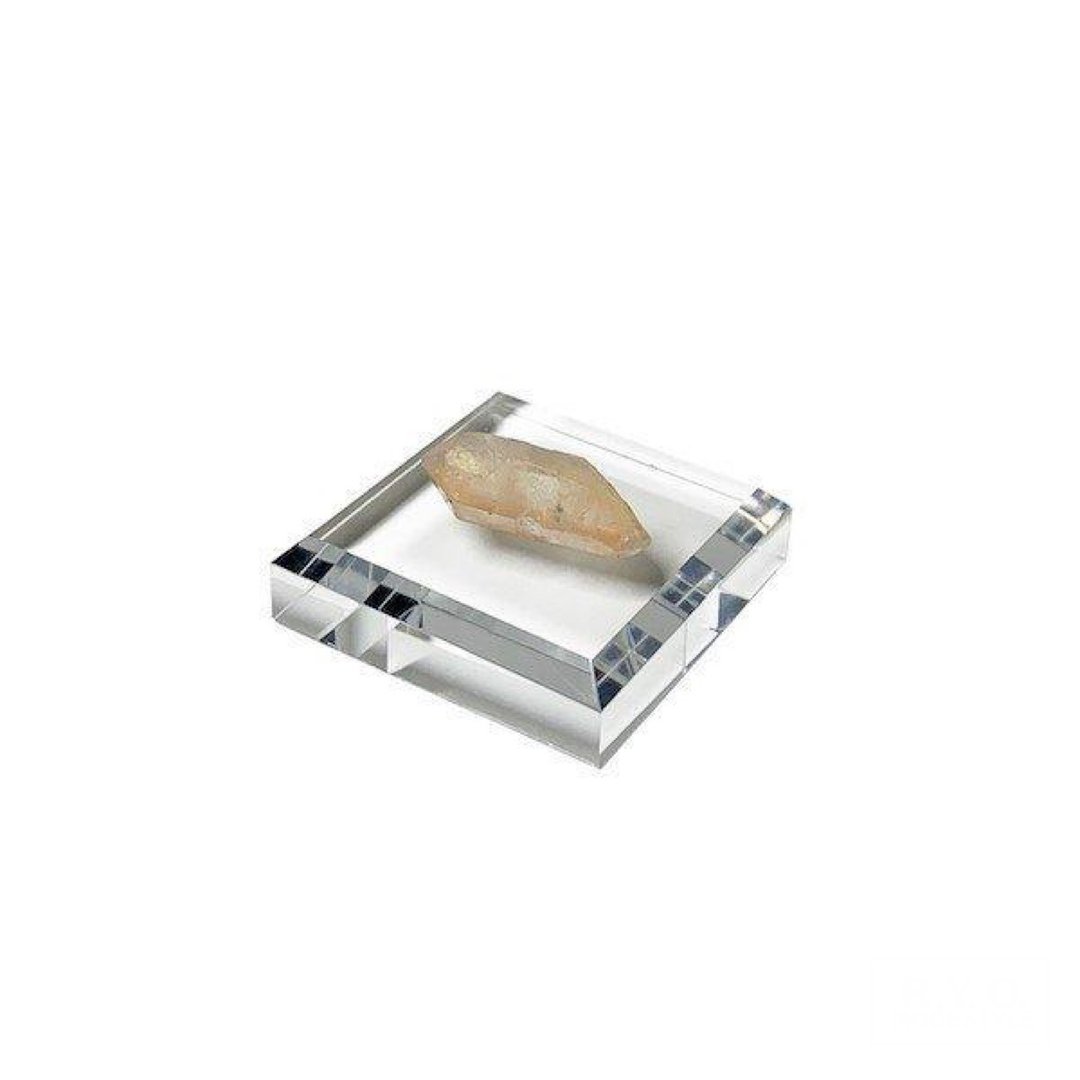 Acrylic Block Luxury Chamfered SLOPE W40 x 40 x H10mm Set of 3 - 收纳用品 - 压克力 透明