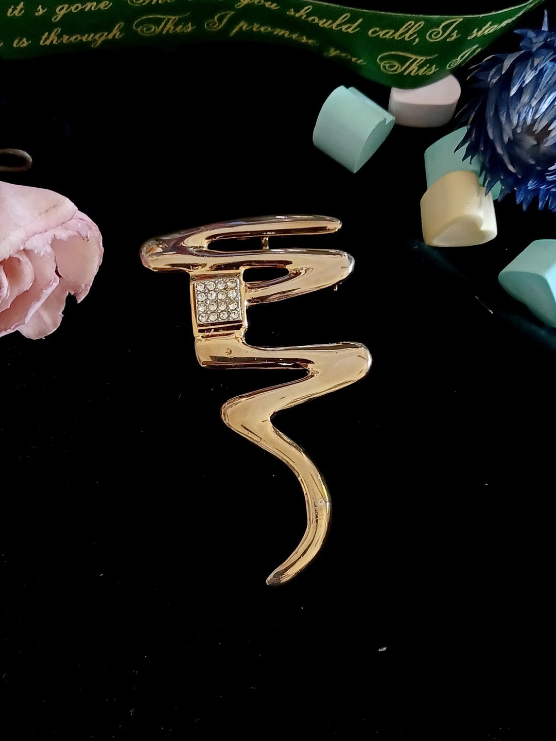 Avintage jewelry PARK LANE 金色现代主义莱茵石 别针 胸针 - 胸针 - 其他金属 