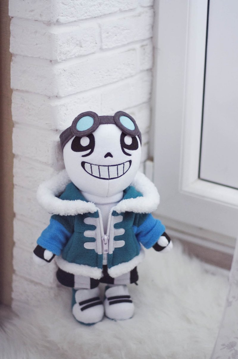 Time Kid Sans Quantumtale Undertale AU Collectible Doll | Made to Order - 玩偶/公仔 - 聚酯纤维 蓝色