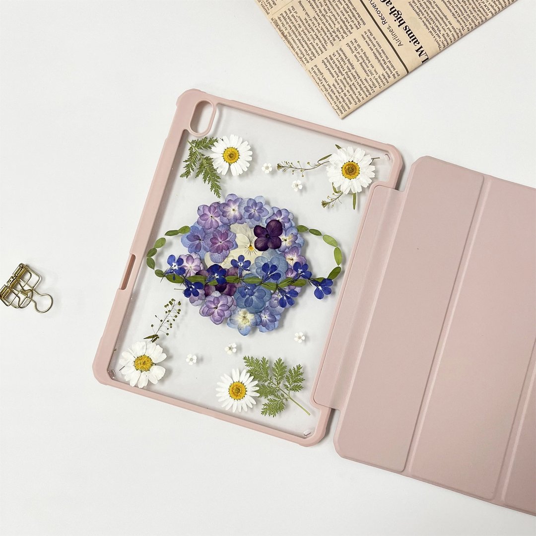 星球花园手作押花iPad壳 iPad Air 11寸 13寸 iPad Pro 11寸 13寸 - 手机壳/手机套 - 植物．花 