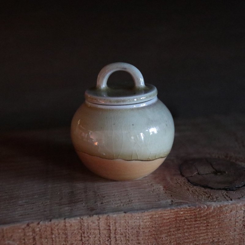 柴烧迷你小茶叶罐 / 席之罐 _y32 - 茶具/茶杯 - 瓷 黄色