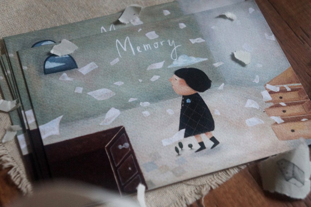 Memory _ 明信片 - 卡片/明信片 - 纸 绿色