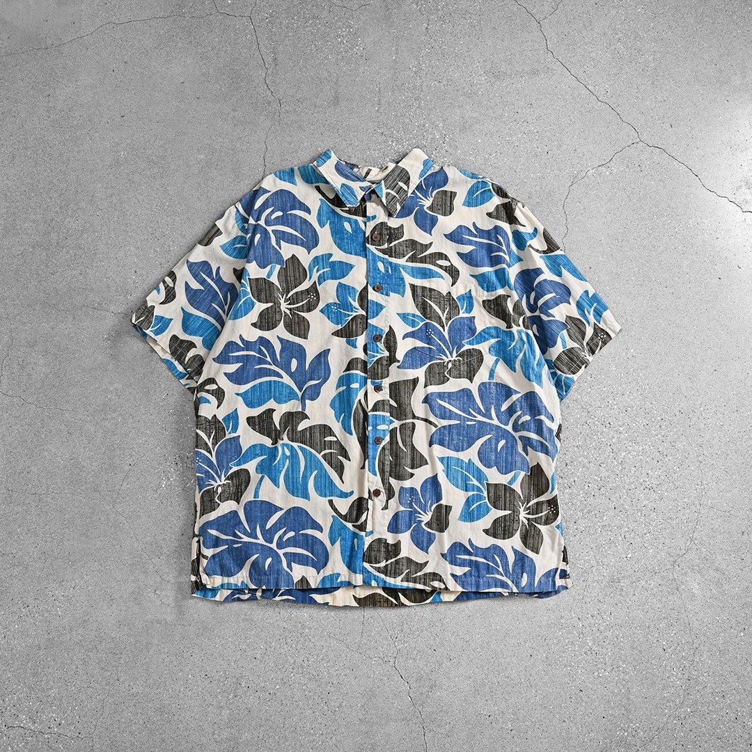 Aloha Shirts 夏威夷衫 / 古着花衬衫、夏季古着衬衫、保龄球衬衫 - 男装衬衫 - 其他材质 蓝色