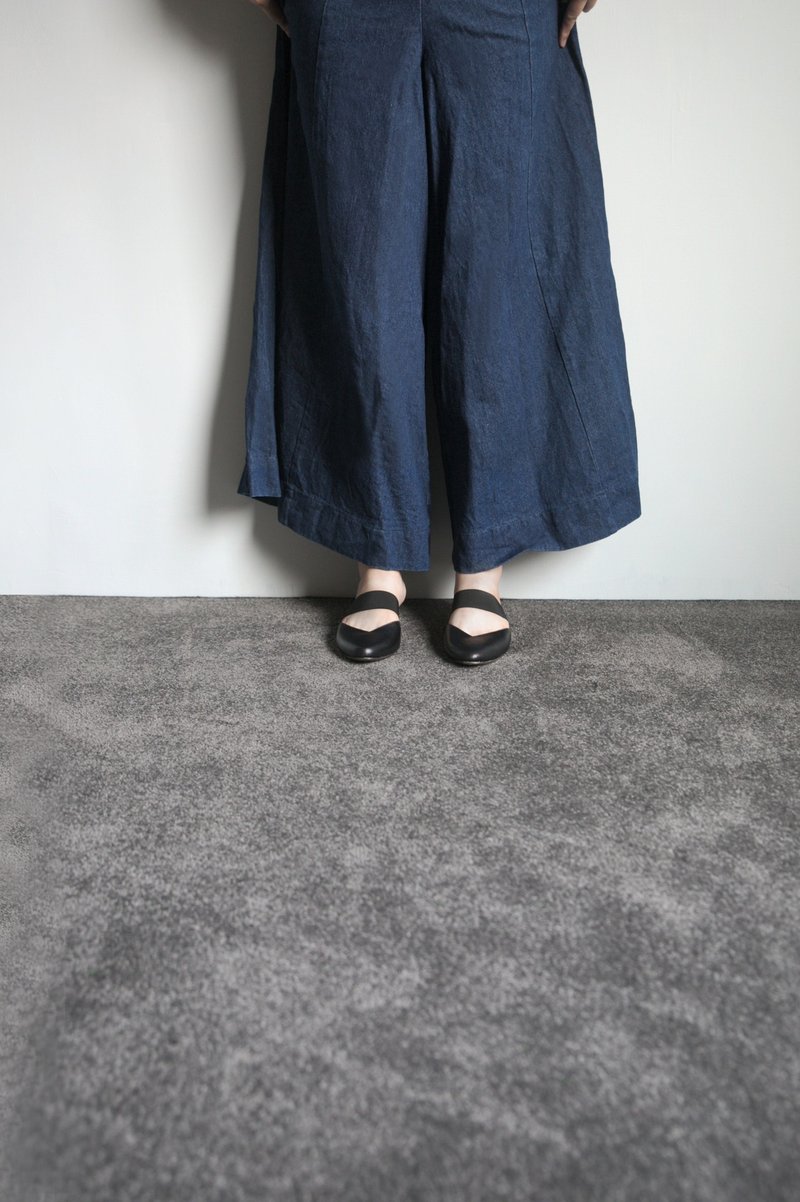 Mules V (细致黑) Black Low Heels | WL - 男女凉鞋 - 真皮 黑色