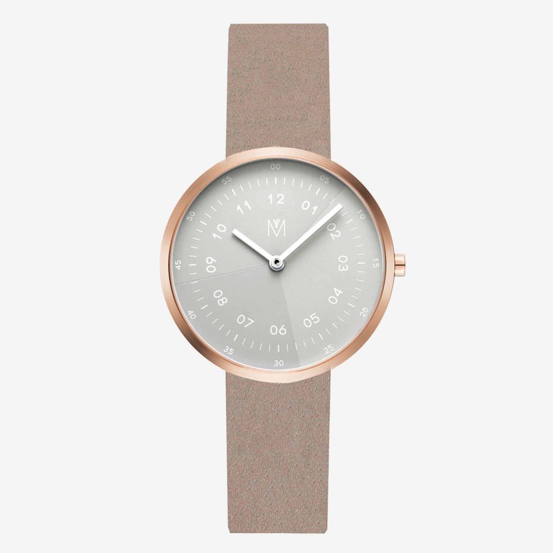 Shibui Camel 34mm 浅驼色意大利皮带 瑞士机芯 蓝宝石防花玻璃 - 女表 - 真皮 粉红色